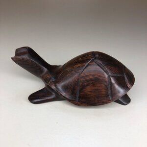 Small Hand Carved Wooden Turtle